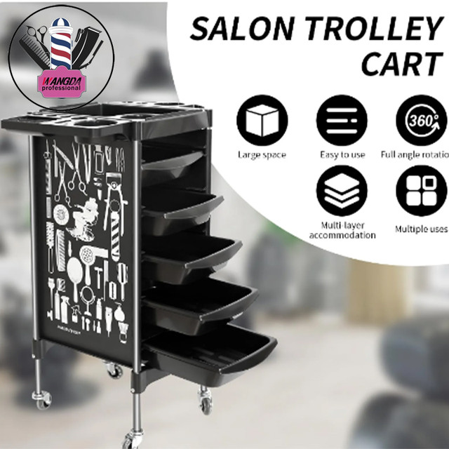 Multi-Function Trolley Cabinet Professional Salon Hair Cutting Rolling Cart  Hairstylist Hair Color Storage Tool Tray Cart - AliExpress